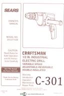 Craftsman-Craftsman 315.271430, Electric Drill, Operation, Maintenance and Parts Manual-315.271430-01
